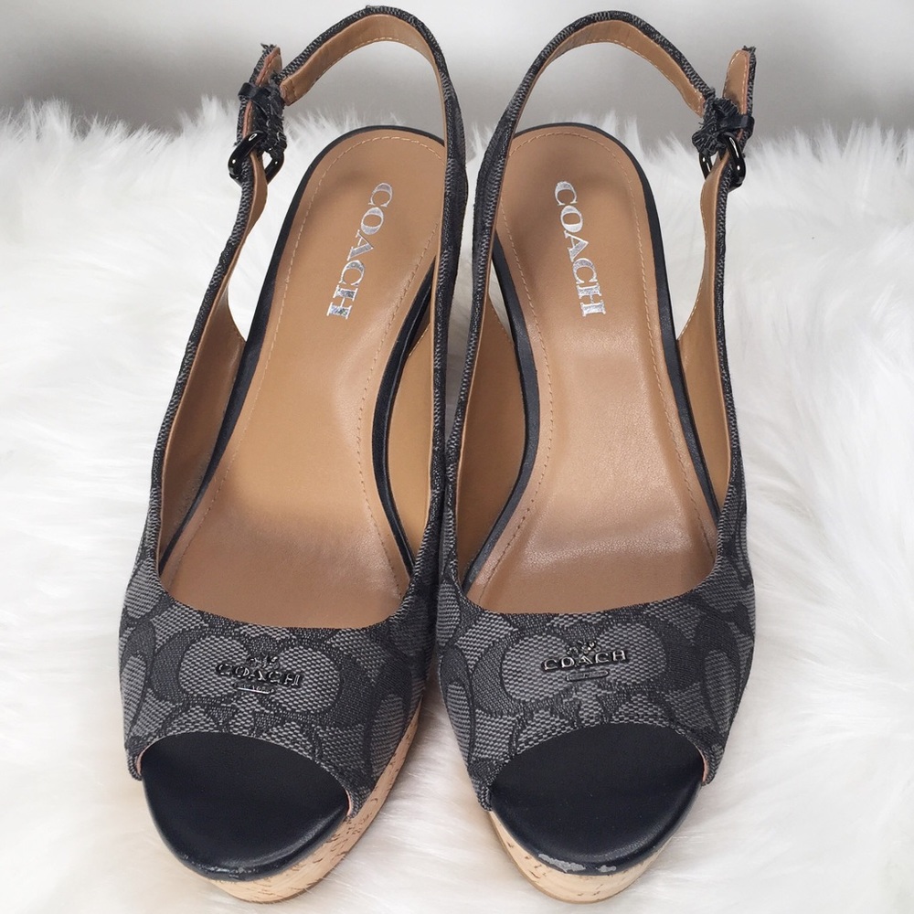 Coach Ferry 8.5 Signature Wedge Sandals